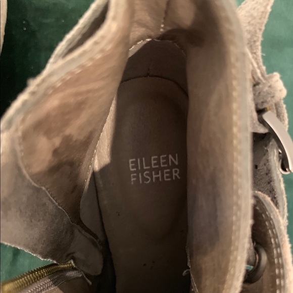 Eileen Fisher Zest metallic platform wedge booties - Picture 8 of 8